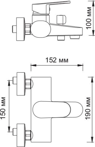 Смеситель Wasserkraft Donau 5301 для ванны с душем фото 10