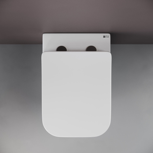 Унитаз подвесной Ceramica Nova Cubic CN1806 с микролифтом, безободковый фото 5