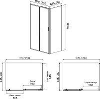 Душевой уголок IDDIS Zodiac ZOD6CS0i23 120х90