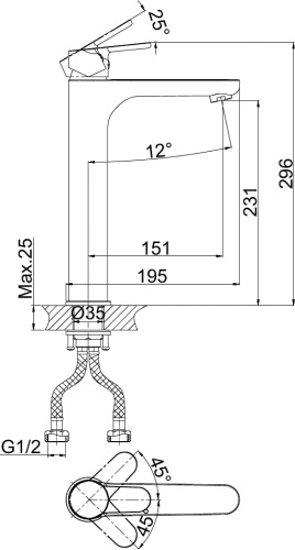 7 970 руб. Смеситель D&K Rhein Marx DA1392001 для раковины фото 4 Смеситель D&K Rhein Marx DA1392001 для раковины фото 4