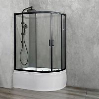 Душевой уголок Royal Bath BK RB8120BK-T-BL-L 120x80 с поддоном