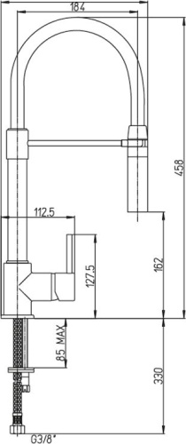 Смеситель Paini Cox 78CR557YOSPEKM для кухонной мойки фото 2