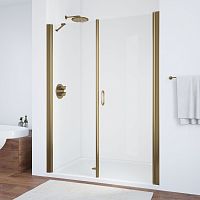Душевая дверь в нишу Vegas Glass EP-F-2 170 05 01 R профиль бронза, стекло прозрачное