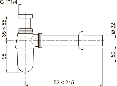 Сифон для раковины Wirquin Classic SL211B хром фото 2