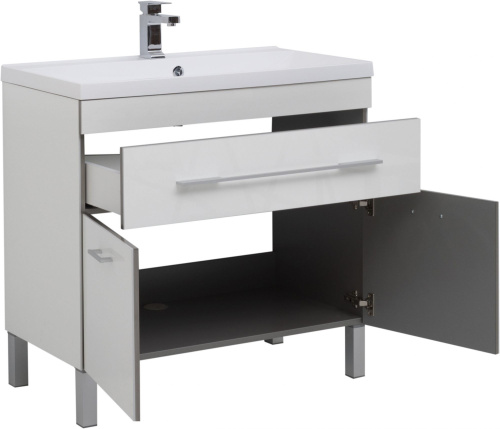 Мебель для ванной Aquanet Верона 90 белая, 1 ящик, 2 двери фото 14