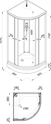 Душевая кабина Triton Риф 80х80 А фото 8