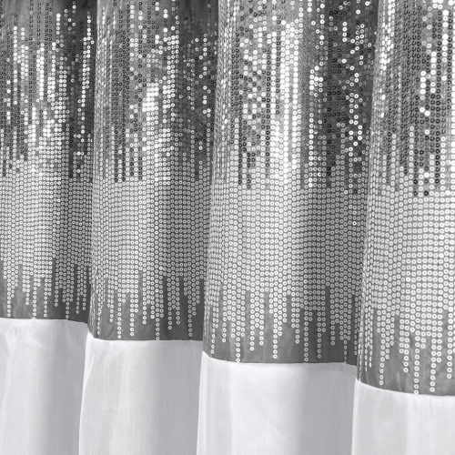 Штора для ванной Carnation Home Fashions Sky Grey/White 180х180 фото 3