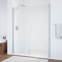 Душевая дверь в нишу Vegas Glass EP-F-2 185 07 01 R профиль матовый хром, стекло прозрачное