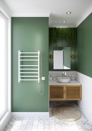 12 590 руб. Полотенцесушитель электрический Ника Step-2 80/40 белый матовый, R фото 2 Полотенцесушитель электрический Ника Step-2 80/40 белый матовый, R фото 2