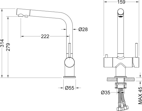 Смеситель Timo Saona 2396/00F для кухонной мойки, хром фото 4