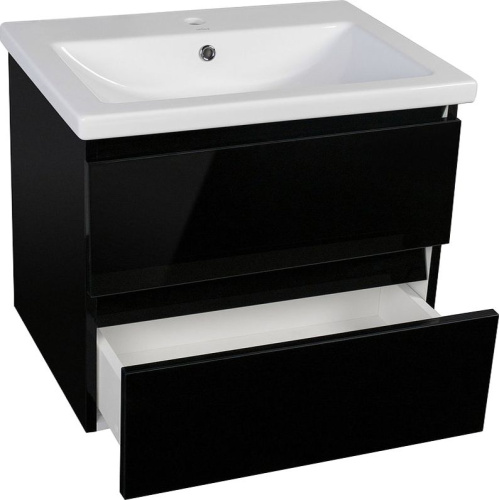 Мебель для ванной Style Line Даймонд 80 Люкс Plus подвесная, черная фото 2
