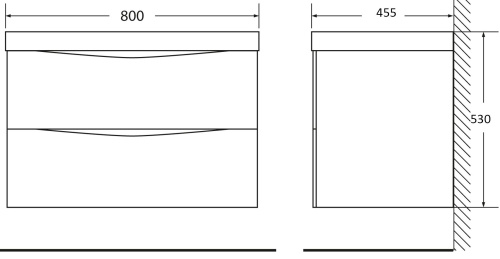 Тумба с раковиной BelBagno Acqua 80 подвесная, robere nature grigio фото 7 Тумба с раковиной BelBagno Acqua 80 подвесная, robere nature grigio фото 7