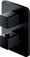 Термостат Omnires Parma PM7436BL C ВНУТРЕННЕЙ ЧАСТЬЮ, для душа, чёрный
