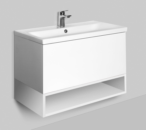 Мебель для ванной AM.PM Gem 75 белый глянец, с 1 ящиком + Сертификат AM.PM на 30 дней подписки на медиасервис фото 6