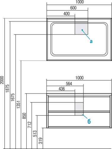 Мебель для ванной AQUATON Римини 100 белая фото 4