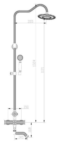 Душевая стойка Zorg Antic A 403DS-SL фото 2