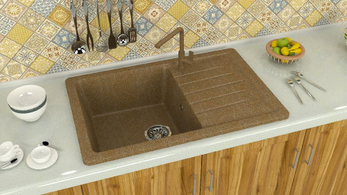 Мойка кухонная ZETT lab. T016Q009 терракот фото 2