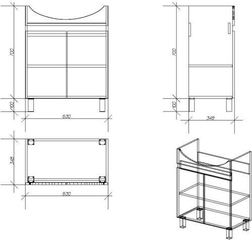 Мебель для ванной Alvaro Banos Toledo 65 дуб сонома фото 5