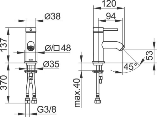 Смеситель Keuco IXMO 59504012100 для раковины фото 2