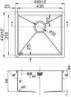 Мойка кухонная Zorg Light ZL R 480440