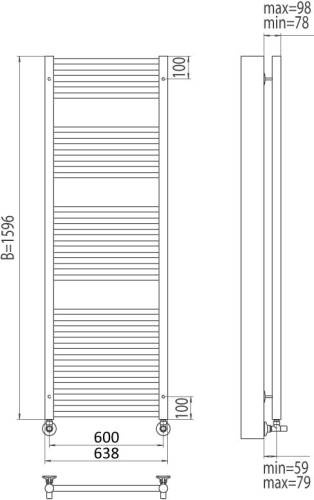71 750 руб. Полотенцесушитель водяной Terminus Альба П26 600*1596 фото 3 Полотенцесушитель водяной Terminus Альба П26 600*1596 фото 3