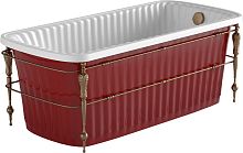 Ванна из искусственного камня Migliore Olivia 24267 174x80 красная, каркас бронза