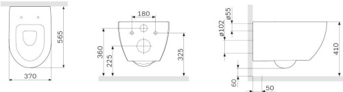 24 190 руб. Унитаз подвесной AM.PM Awe C111700SC с микролифтом фото 9 Унитаз подвесной AM.PM Awe C111700SC с микролифтом фото 9