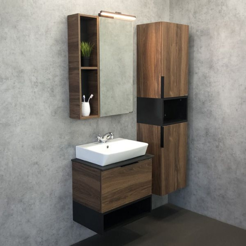 Мебель для ванной Comforty Штутгарт 60, подвесная, дуб тёмно-коричневый фото 10