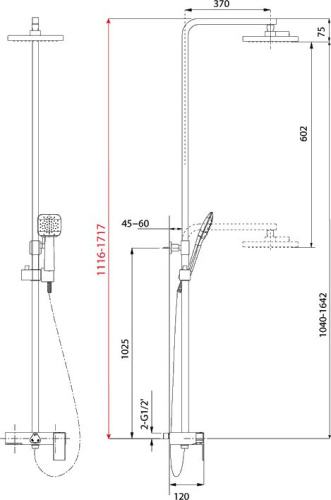 Душевая стойка Lemark Tropic LM7005C фото 8