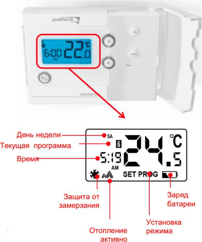 Комнатный регулятор Protherm Exacontrol 7 фото 3