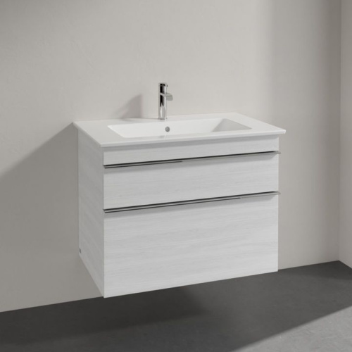 Мебель для ванной Villeroy & Boch Venticello 80 white wood, с ручками хром фото 2