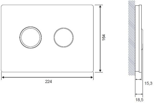 Кнопка смыва Cersanit Accento Circle P-BU-ACN-CIR-PN/Wh/Gl стеклянная, белая глянцевая фото 5