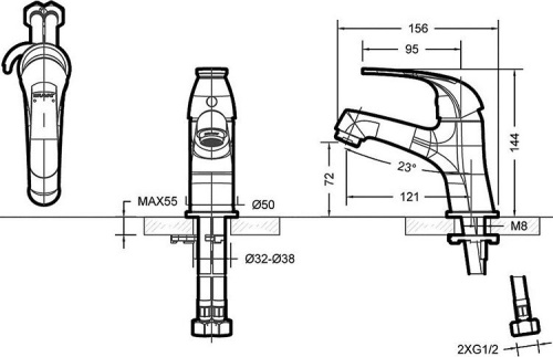 Смеситель Bravat Fit F1135188CP-RUS для раковины фото 2