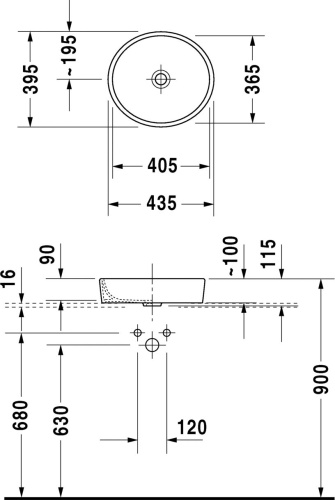 Раковина Duravit Starck 2321440000 43,5 см фото 2