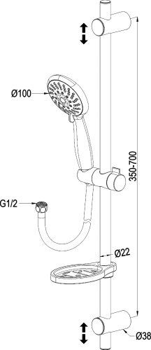 7 060 руб. Душевой гарнитур Swedbe Harmony 5010 фото 2 Душевой гарнитур Swedbe Harmony 5010 фото 2