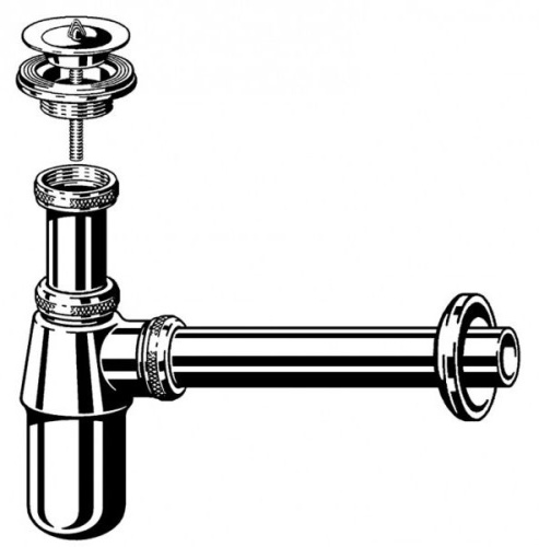 Сифон для раковины Viega 366681 с пробкой фото 3