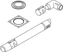 Комплект дымохода Protherm 80/125 (высота: 1 м) горизонтальный