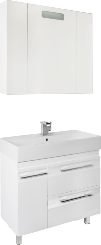Мебель для ванной Vod-Ok Мальта 90 с ящиками, белая фото 5