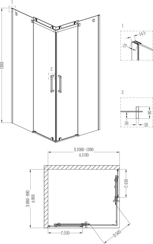Душевой уголок Grossman Cosmo GR-1110L фото 4