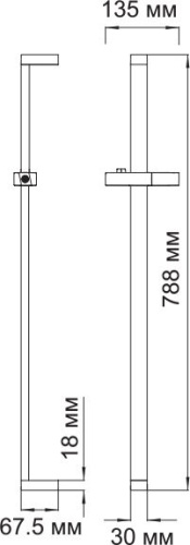 Душевая штанга Wasserkraft A037 фото 3