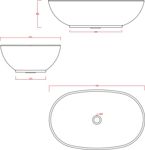 Раковина ArtCeram La Ciotola LCL002 накладная фото 3
