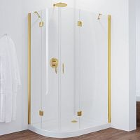 Душевой уголок Vegas Glass AFS-F 110*100 09 01 R профиль золото, стекло прозрачное
