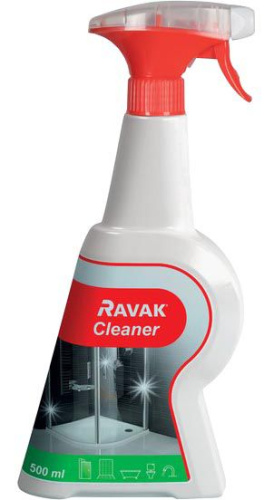 Шторка на ванну Ravak CVS2-100 L Transparent, профиль белый + средство для ванн и душевых кабин фото 2