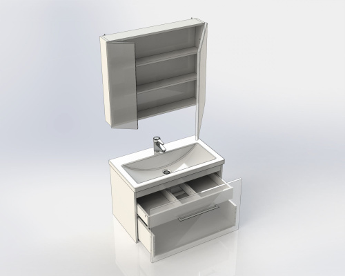 Мебель для ванной Aquanet Порто 80 белая фото 7