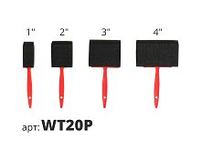 кисть поролоновая с пластиковой ручкой набор (4шт)