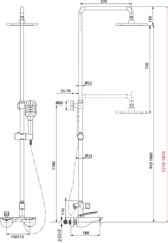 38 650 руб. Душевая стойка Lemark Bellario LM6862C фото 2 Душевая стойка Lemark Bellario LM6862C фото 2