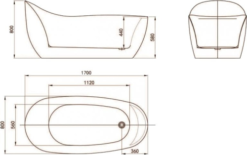 Акриловая ванна BelBagno BB205-1700-800 170x80 фото 3 Акриловая ванна BelBagno BB205-1700-800 170x80 фото 3