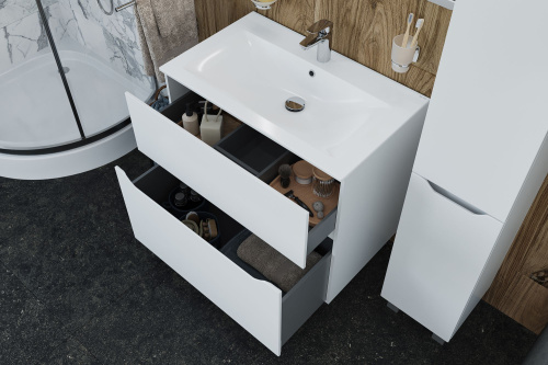 Мебель для ванной AM.PM Tender 80 напольная, белая фото 2