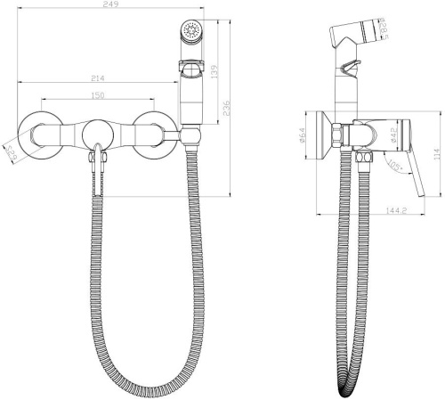 8 343 руб. Гигиенический душ Lemark Minima LM3818C со смесителем фото 2 Гигиенический душ Lemark Minima LM3818C со смесителем фото 2
