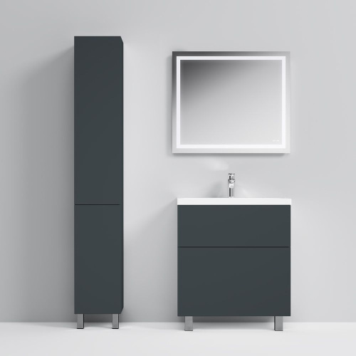 Мебель для ванной AM.PM Gem 75 графит матовый, напольная, с 2 ящиками фото 14